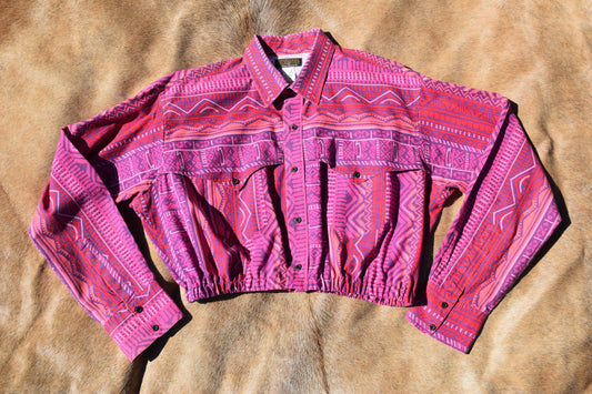 Vintage Western Classics Pink Aztec Crop