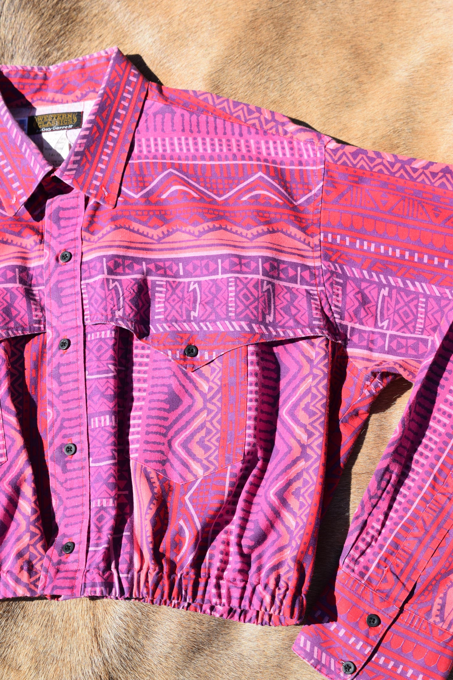 Vintage Western Classics Pink Aztec Crop