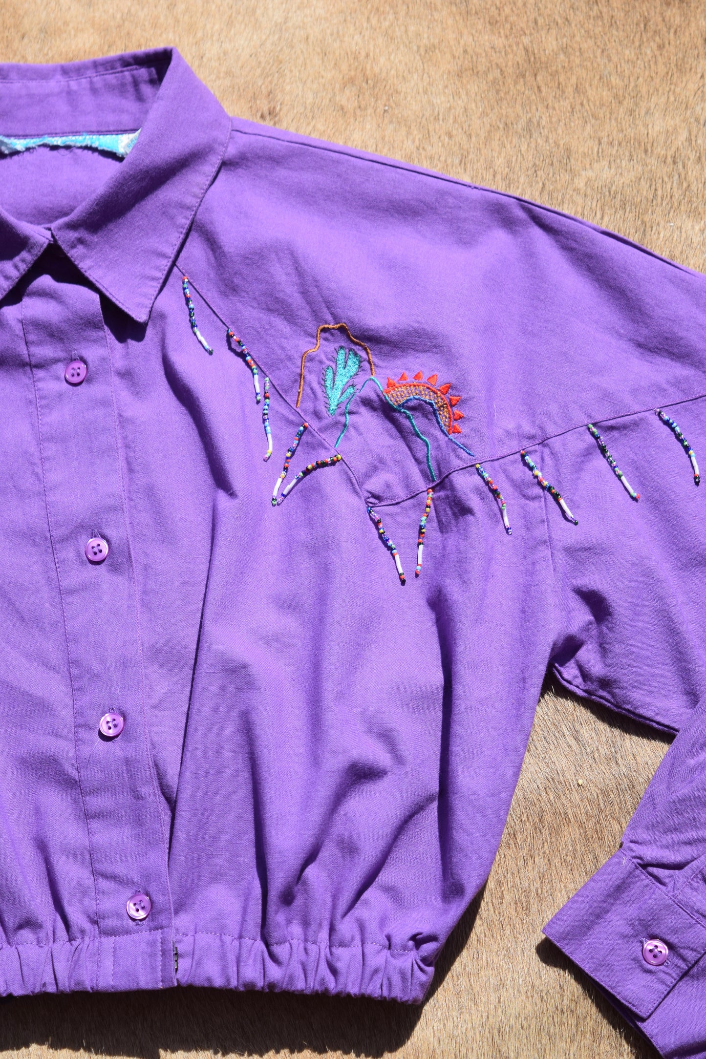 Vintage Women's Purple Rodeo Crop