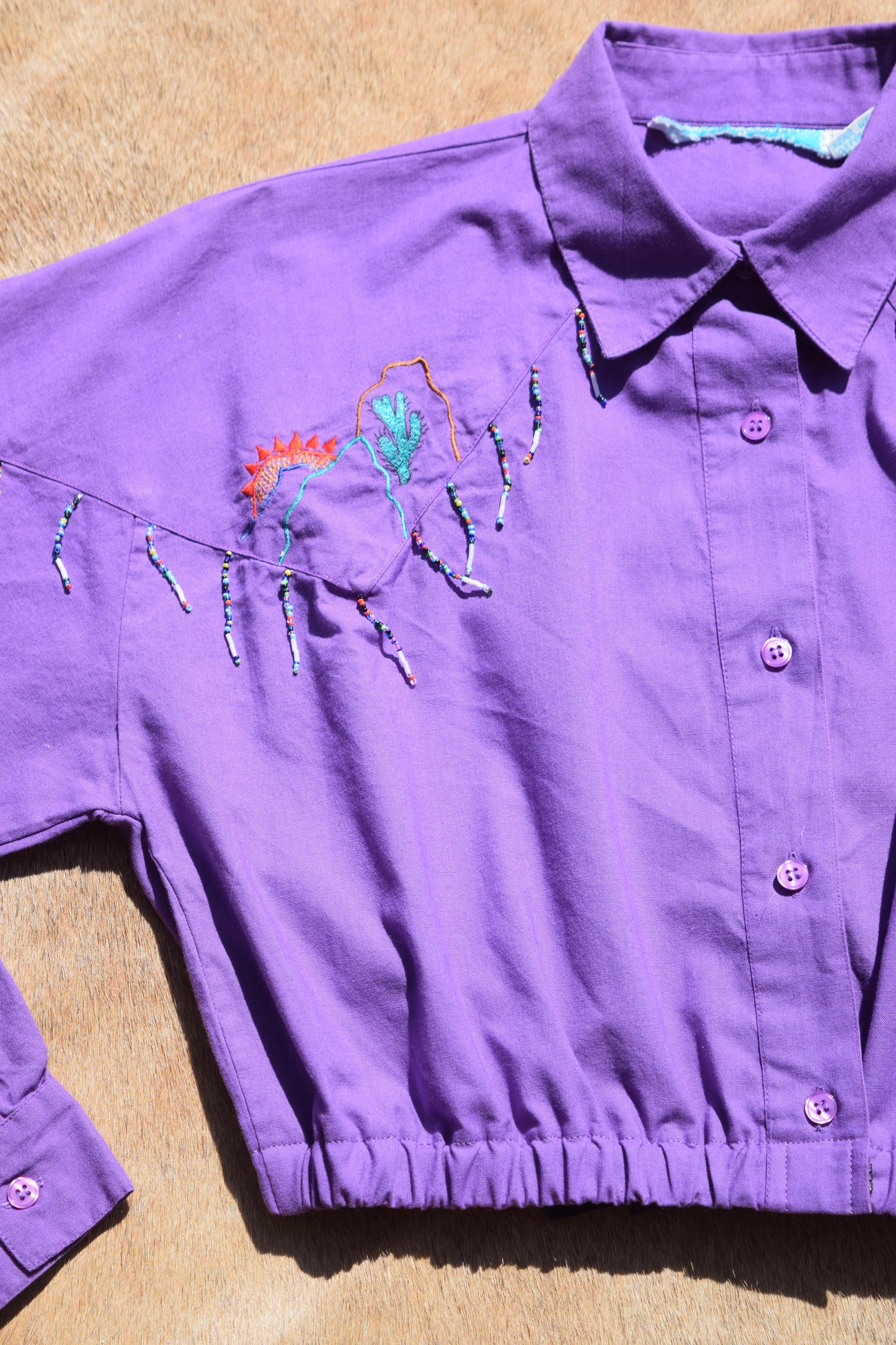 Vintage Women's Purple Rodeo Crop