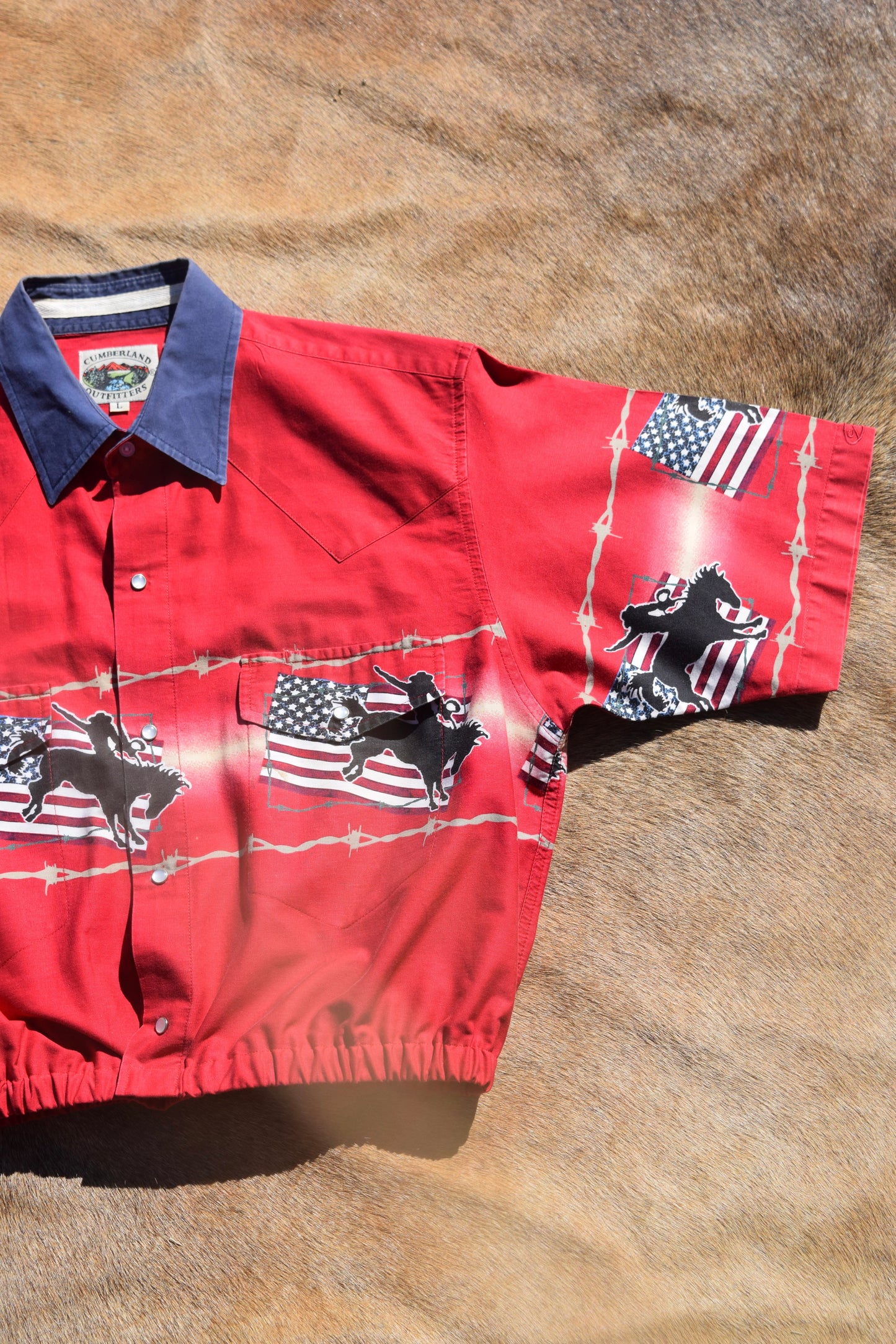 Vintage Cumberland Red Rodeo Crop