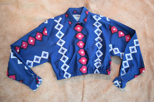 Wrangler Blue Aztec Crop