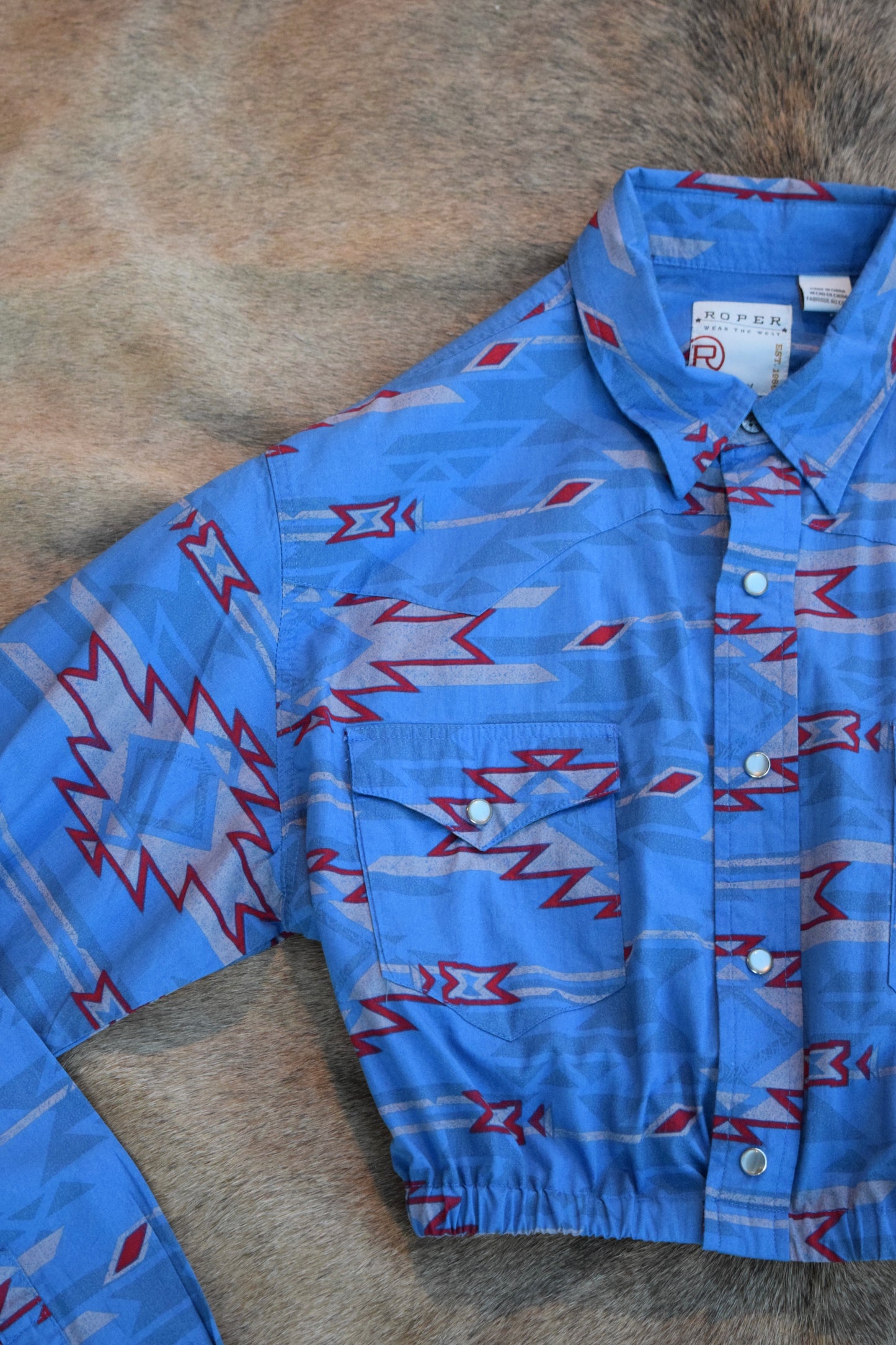 Roper Blue & Red Aztec