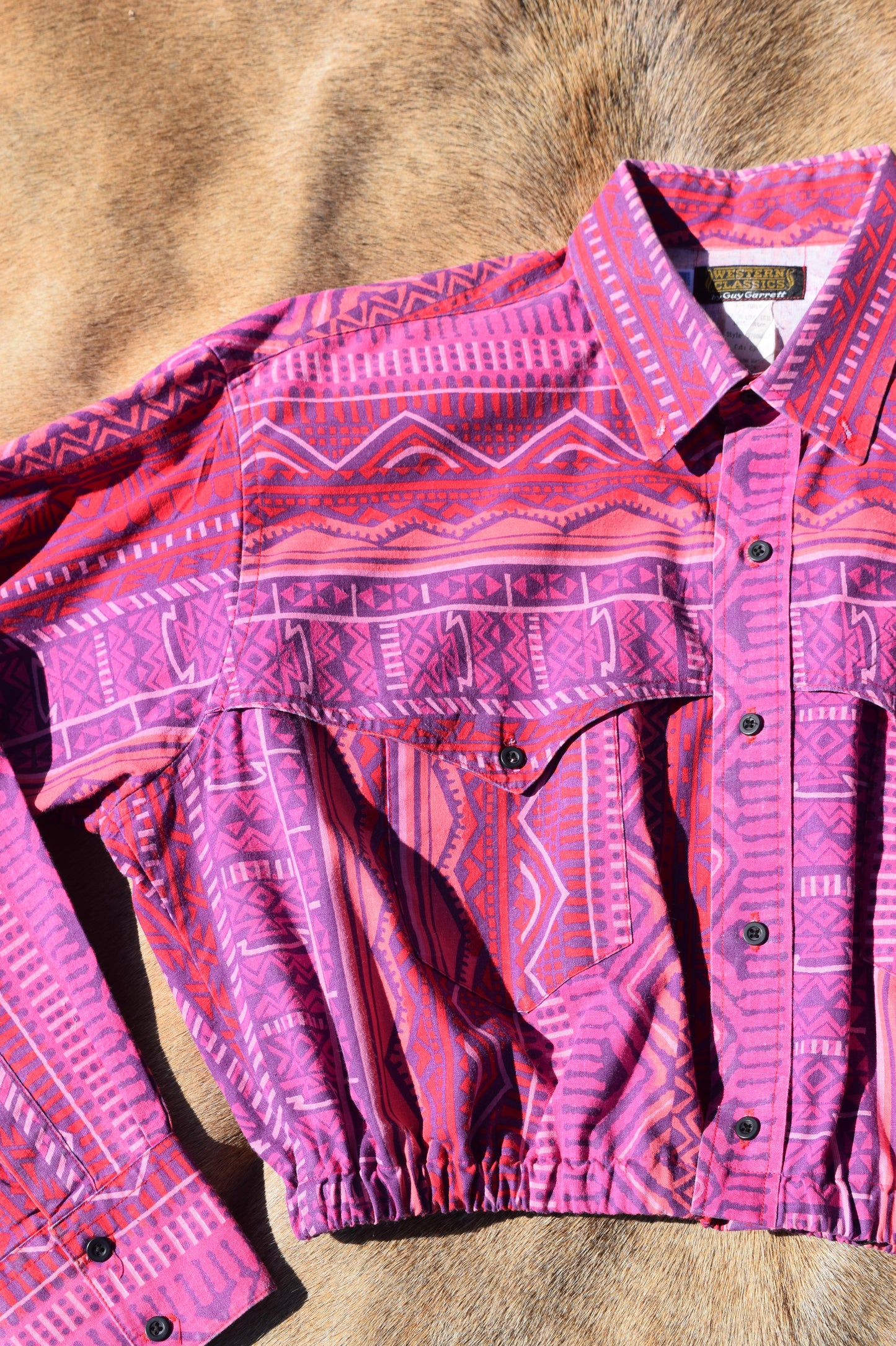 Vintage Western Classics Pink Aztec Crop