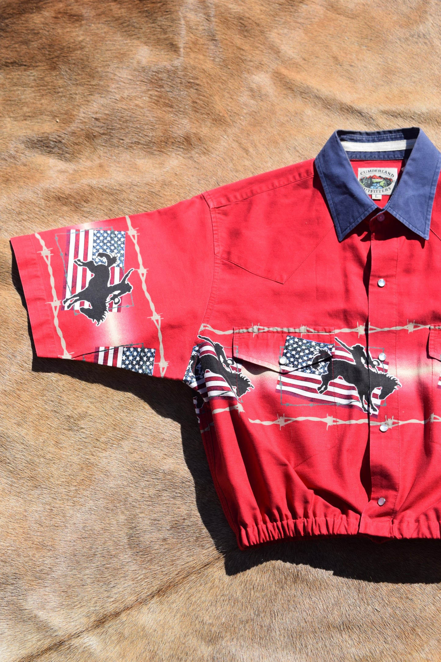 Vintage Cumberland Red Rodeo Crop